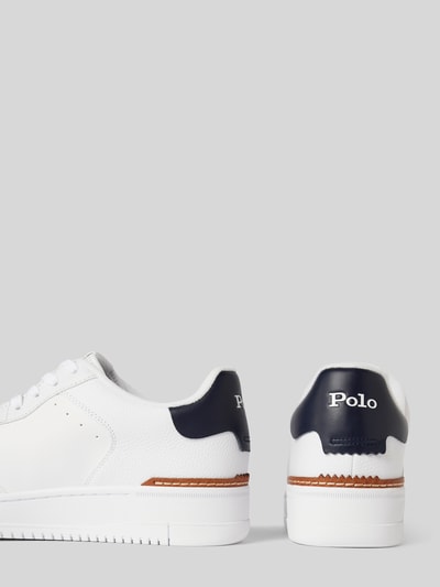 Peek & Cloppenburg Polo Ralph LaurenLedersneaker mit Logo-Stitching Modell 'MASTERS' in weiss Neueste Mode