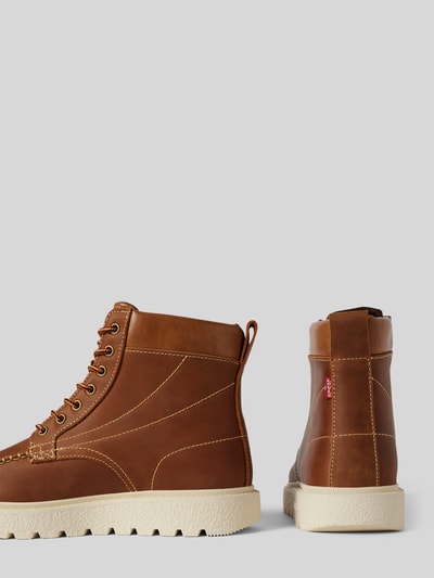 Peek & Cloppenburg Levi’s® Acc.Boots aus Leder mit Schnürung Model 'ABNER' in mittelbraun Kauf eins, bekomm eins gratis