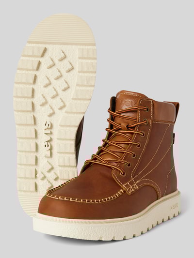 Peek & Cloppenburg Levi’s® Acc.Boots aus Leder mit Schnürung Model 'ABNER' in mittelbraun Kauf eins, bekomm eins gratis