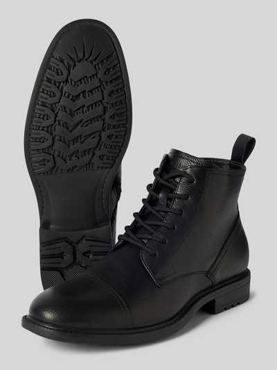 Peek & Cloppenburg Jack & JonesSchnürboots mit Label-Prägung Modell 'BARBICAN' in black Riesige Ersparnisse