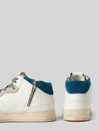 Peek & Cloppenburg P448Ledersneaker mit Label-Lochmuster Modell 'Bali' in weiss Wochenangebot
