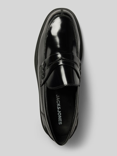 Peek & Cloppenburg Jack & JonesPenny-Loafer aus Leder mit Schaftbrücke in black Kostenlose Rückgabe