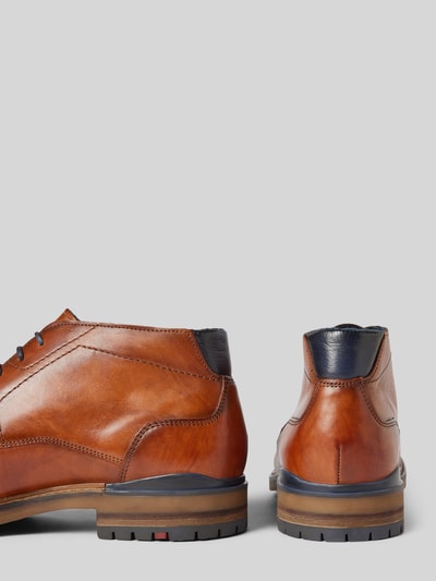 Peek & Cloppenburg LloydLederderby mit Ziernähten Modell 'HENGELO' in cognac Begrenzte Freigabe