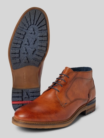 Peek & Cloppenburg LloydLederderby mit Ziernähten Modell 'HENGELO' in cognac Begrenzte Freigabe