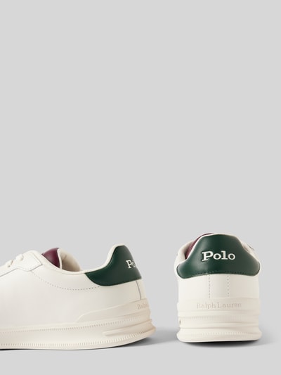 Peek & Cloppenburg Polo Ralph LaurenLedersneaker mit Logo-Stitching in weiss Letzte 3 Tage