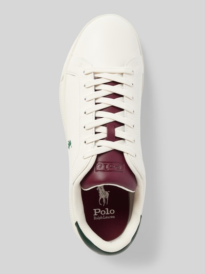 Peek & Cloppenburg Polo Ralph LaurenLedersneaker mit Logo-Stitching in weiss Letzte 3 Tage