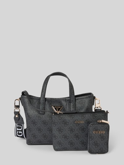 Peek & Cloppenburg GuessHandtasche mit Label-Details Modell 'LATONA' in anthrazit melange Speichern exportieren