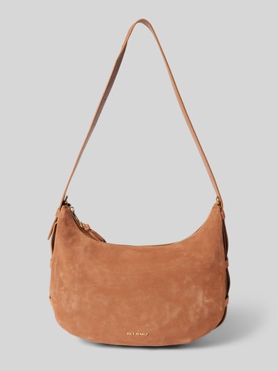 Peek & Cloppenburg Hey MarlyLederhandtasche mit Label-Applikation Modell 'Lifetime Sister' in cognac Online