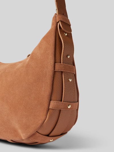 Peek & Cloppenburg Hey MarlyLederhandtasche mit Label-Applikation Modell 'Lifetime Sister' in cognac Online