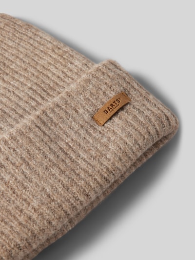 Peek & Cloppenburg BartsBeanie mit Label-Patch Modell 'Witzia' in hellbraun Fabrikverkauf