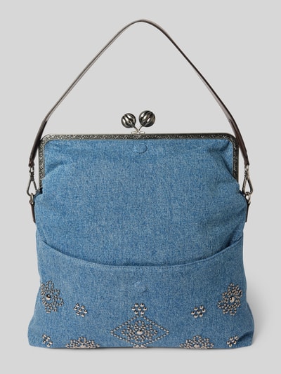 Peek & Cloppenburg Weekend Max MaraHandtasche in Denim-Optik mit Ziersteinbesatz in blau Kostenloser Versand