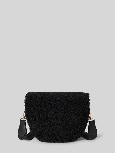 Peek & Cloppenburg VALENTINO BAGSHandtasche mit Teddyfell und Label-Applikation Modell 'SPECIAL' in black Fabrik Onlineshop