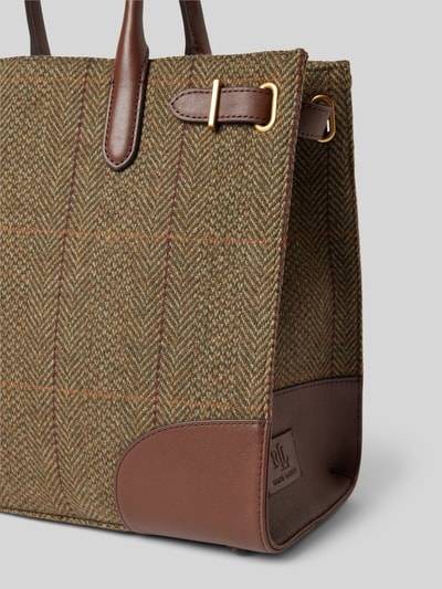 Peek & Cloppenburg Lauren Ralph LaurenTote Bag aus Wolle mit Label-Detail Modell 'DEVYN' in dunkelbraun Preisnachlass