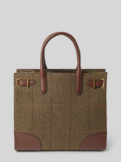 Peek & Cloppenburg Lauren Ralph LaurenTote Bag aus Wolle mit Label-Detail Modell 'DEVYN' in dunkelbraun Preisnachlass