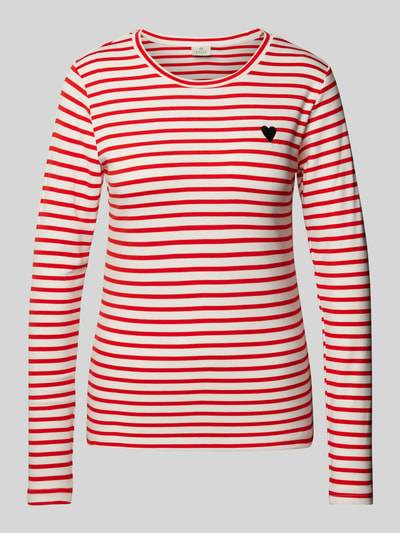 Peek & Cloppenburg KaffeLongsleeve mit Label-Stitching in rot Rabatte dieses Monats