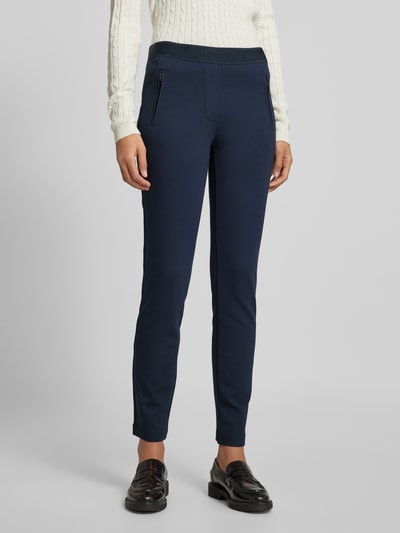 Peek & Cloppenburg Christian Berg WomanSlim Fit Stoffhose mit Reißverschlusstaschen in dunkelblau 2025