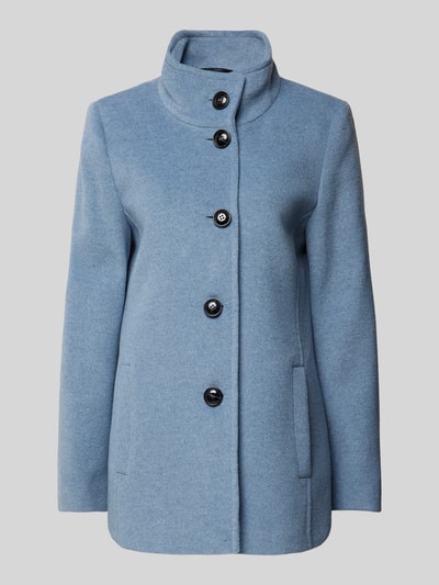 Peek & Cloppenburg Fuchs SchmittWolljacke mit Stehkragen und Knopfverschluss in bleu Günstiger Verkauf