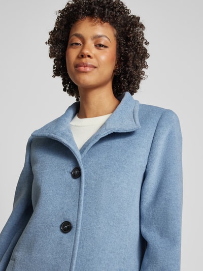 Peek & Cloppenburg Fuchs SchmittWolljacke mit Stehkragen und Knopfverschluss in bleu Günstiger Verkauf