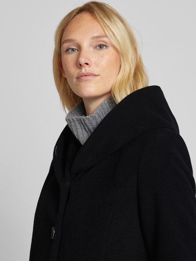 Peek & Cloppenburg Milo CoatsMantel mit Kapuze Modell 'Bella' in black Günstig kaufen