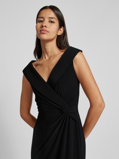 Peek & Cloppenburg Lauren Ralph LaurenAbendkleid mit Knotendetail Modell 'LEONIDAS' in black Online Shopping