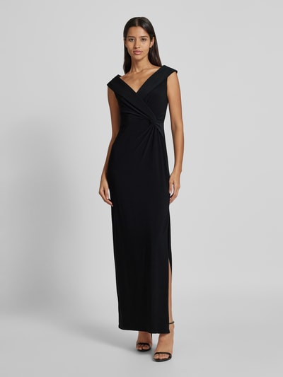 Peek & Cloppenburg Lauren Ralph LaurenAbendkleid mit Knotendetail Modell 'LEONIDAS' in black Online Shopping