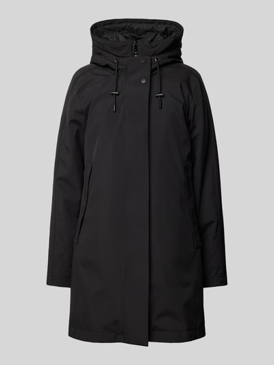 Peek & Cloppenburg Fuchs SchmittMantel mit Kapuze in black Saisonschlussverkauf
