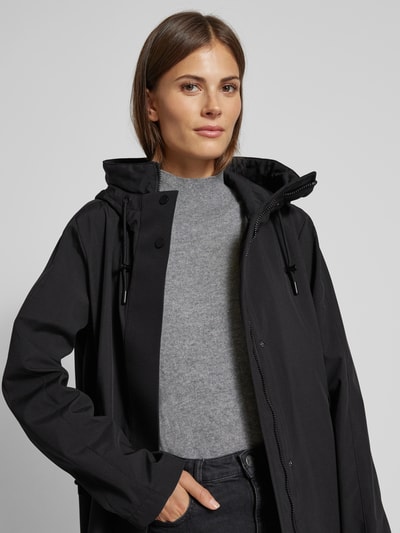 Peek & Cloppenburg Fuchs SchmittMantel mit Kapuze in black Saisonschlussverkauf