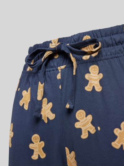 Peek & Cloppenburg Jake*s CasualTapered Fit Pyjama-Hose mit Motiv-Print in dunkelblau Muttertagsangebot