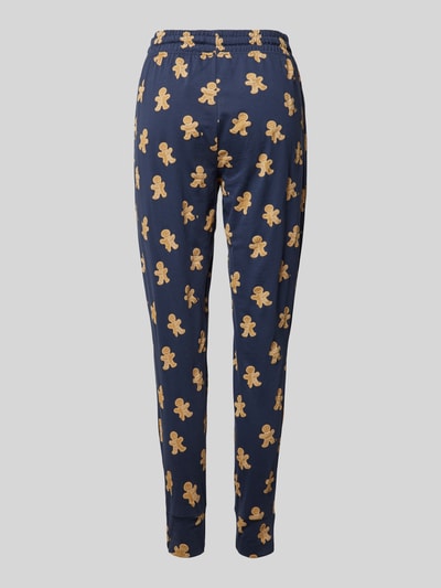 Peek & Cloppenburg Jake*s CasualTapered Fit Pyjama-Hose mit Motiv-Print in dunkelblau Muttertagsangebot