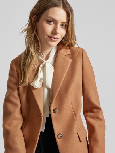Peek & Cloppenburg Christian Berg Woman SelectionMantel mit Reverskragen in hellbraun Kostenlose Rückgabe