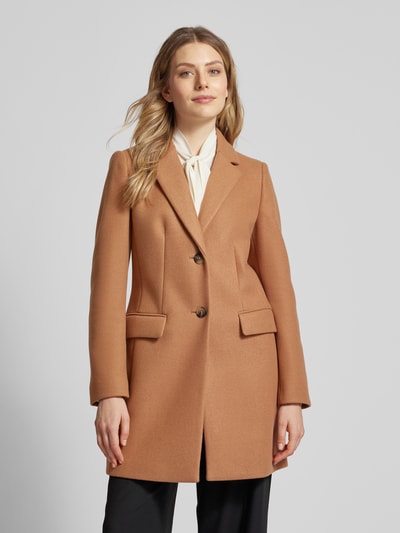 Peek & Cloppenburg Christian Berg Woman SelectionMantel mit Reverskragen in hellbraun Kostenlose Rückgabe