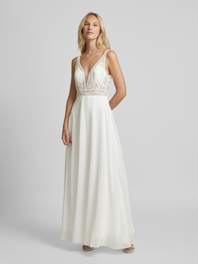 Peek & Cloppenburg LaonaBrautkleid mit floralem Spitzenbesatz in weiss Neueste Stile