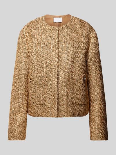 Peek & Cloppenburg Jake*s CollectionRegular Fit Blazer in Bouclé-Optik in gold Nur für heute