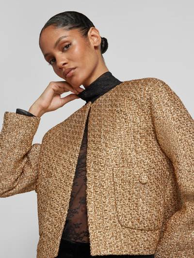 Peek & Cloppenburg Jake*s CollectionRegular Fit Blazer in Bouclé-Optik in gold Nur für heute