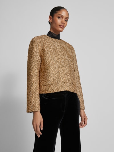 Peek & Cloppenburg Jake*s CollectionRegular Fit Blazer in Bouclé-Optik in gold Nur für heute