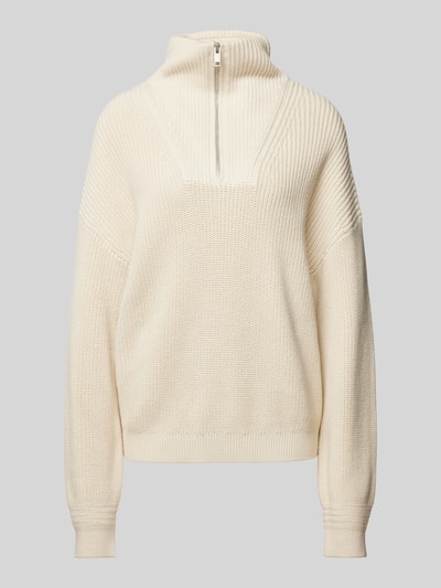 Peek & Cloppenburg Jake*s CasualStrickpullover mit Troyer-Kragen in ecru Bis zu 55% Rabatt