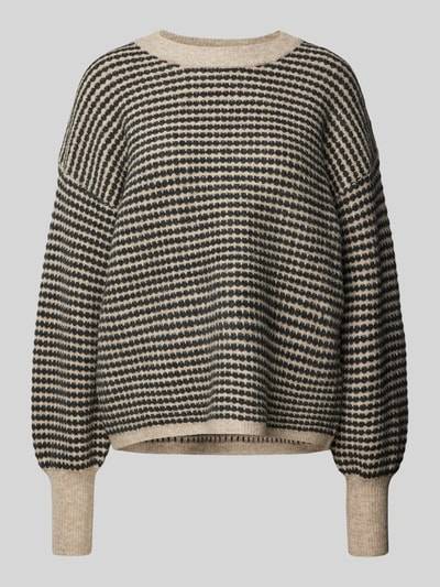 Peek & Cloppenburg KaffeStrickpullover mit gerippten Abschlüssen Modell 'ellery' in beige 50% Rabatt mit kostenlosem Versand