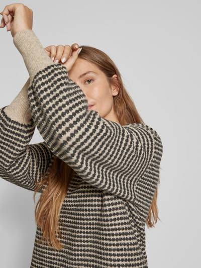 Peek & Cloppenburg KaffeStrickpullover mit gerippten Abschlüssen Modell 'ellery' in beige 50% Rabatt mit kostenlosem Versand