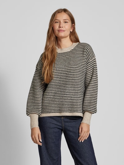 Peek & Cloppenburg KaffeStrickpullover mit gerippten Abschlüssen Modell 'ellery' in beige 50% Rabatt mit kostenlosem Versand