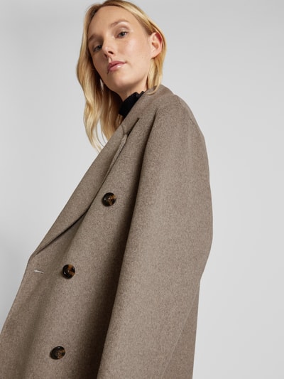 Peek & Cloppenburg MangoWollmantel mit Reverskragen Modell 'PICAROL' in mittelbraun Fabrikladen