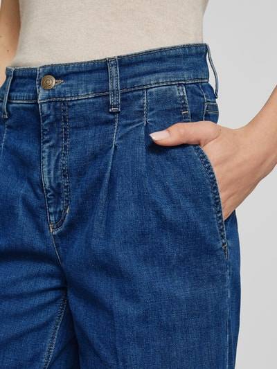 Peek & Cloppenburg CambioJeans mit Gesäßtaschen Modell 'ALMA' in dunkelblau Im Verkauf
