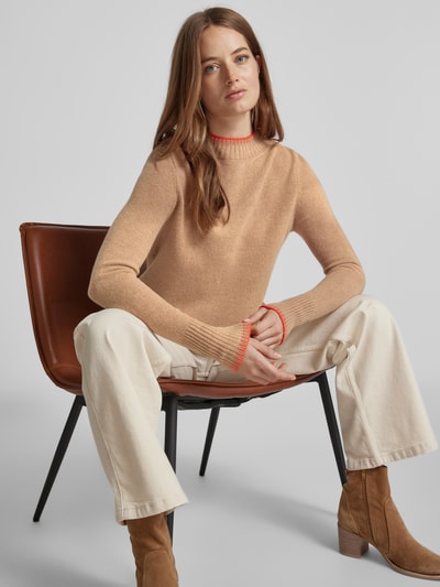 Peek & Cloppenburg Christian Berg WomanWollpullover mit Stehkragen in camel Online