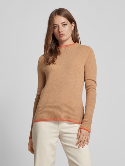 Peek & Cloppenburg Christian Berg WomanWollpullover mit Stehkragen in camel Online