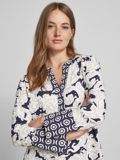 Peek & Cloppenburg Emily Van den BerghBlusenshirt mit V-Ausschnitt in dunkelblau Outlet