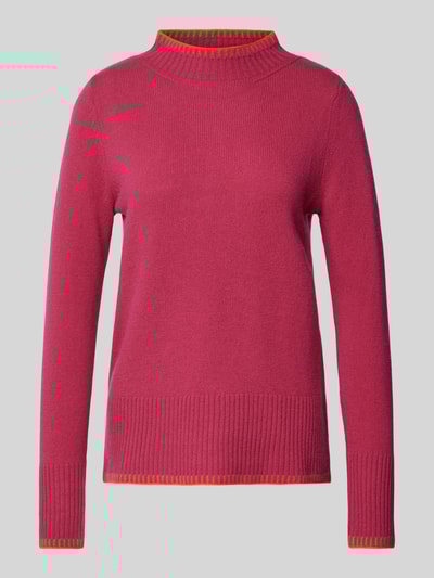 Peek & Cloppenburg Christian Berg WomanWollpullover mit Stehkragen in pink Versandkostenfrei