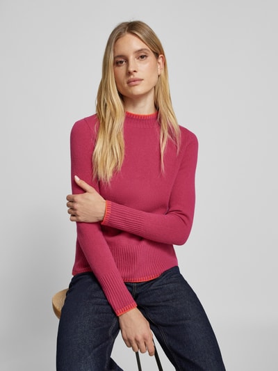 Peek & Cloppenburg Christian Berg WomanWollpullover mit Stehkragen in pink Versandkostenfrei
