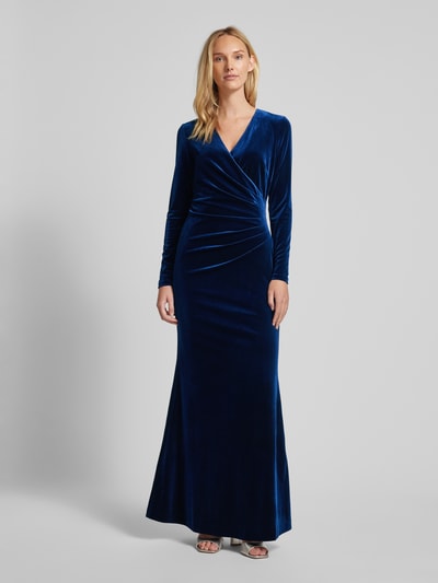 Peek & Cloppenburg Christian Berg CocktailAbendkleid in Wickel-Optik in marine Osterangebot
