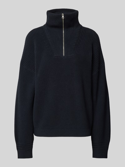 Peek & Cloppenburg Jake*s CasualStrickpullover mit Troyer-Kragen in dunkelblau Muttertagsangebot