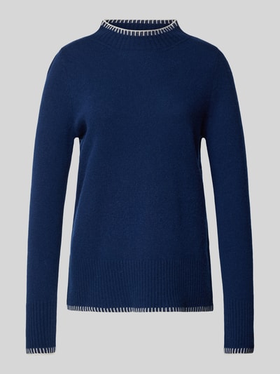 Peek & Cloppenburg Christian Berg WomanWollpullover mit Stehkragen in dunkelblau Vatertagsangebot