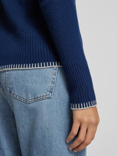 Peek & Cloppenburg Christian Berg WomanWollpullover mit Stehkragen in dunkelblau Vatertagsangebot